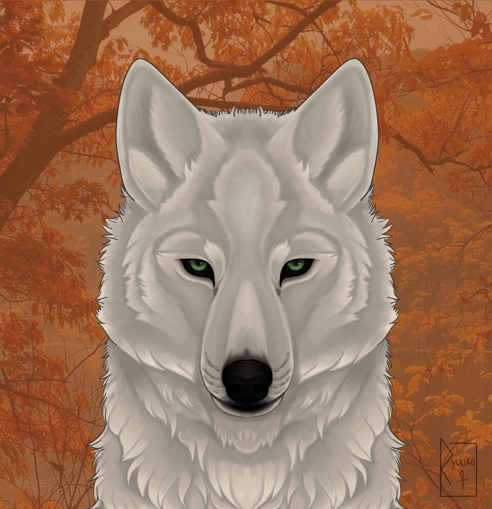 Arctic wolf artwork